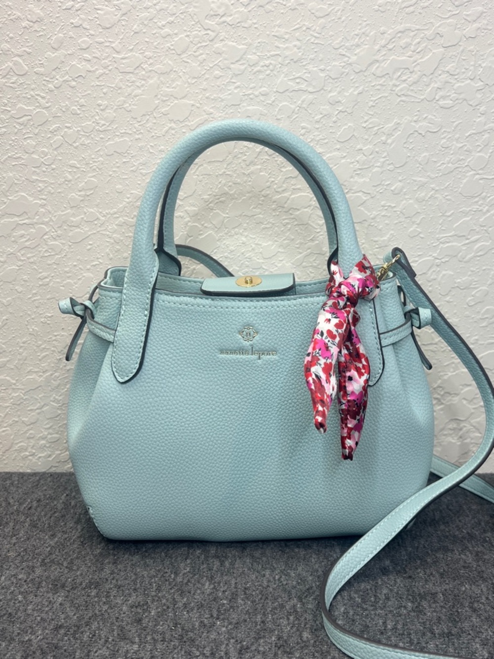 Nanette Lepore - Triple Section Leather Satchel With Scarf